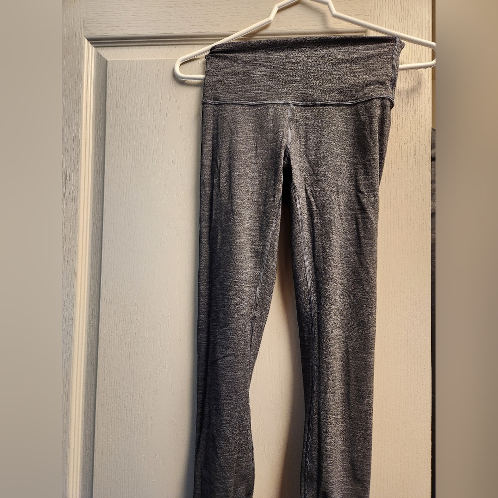 Lululemon Wunder Under Heathered Black Leggings 28" Size 4